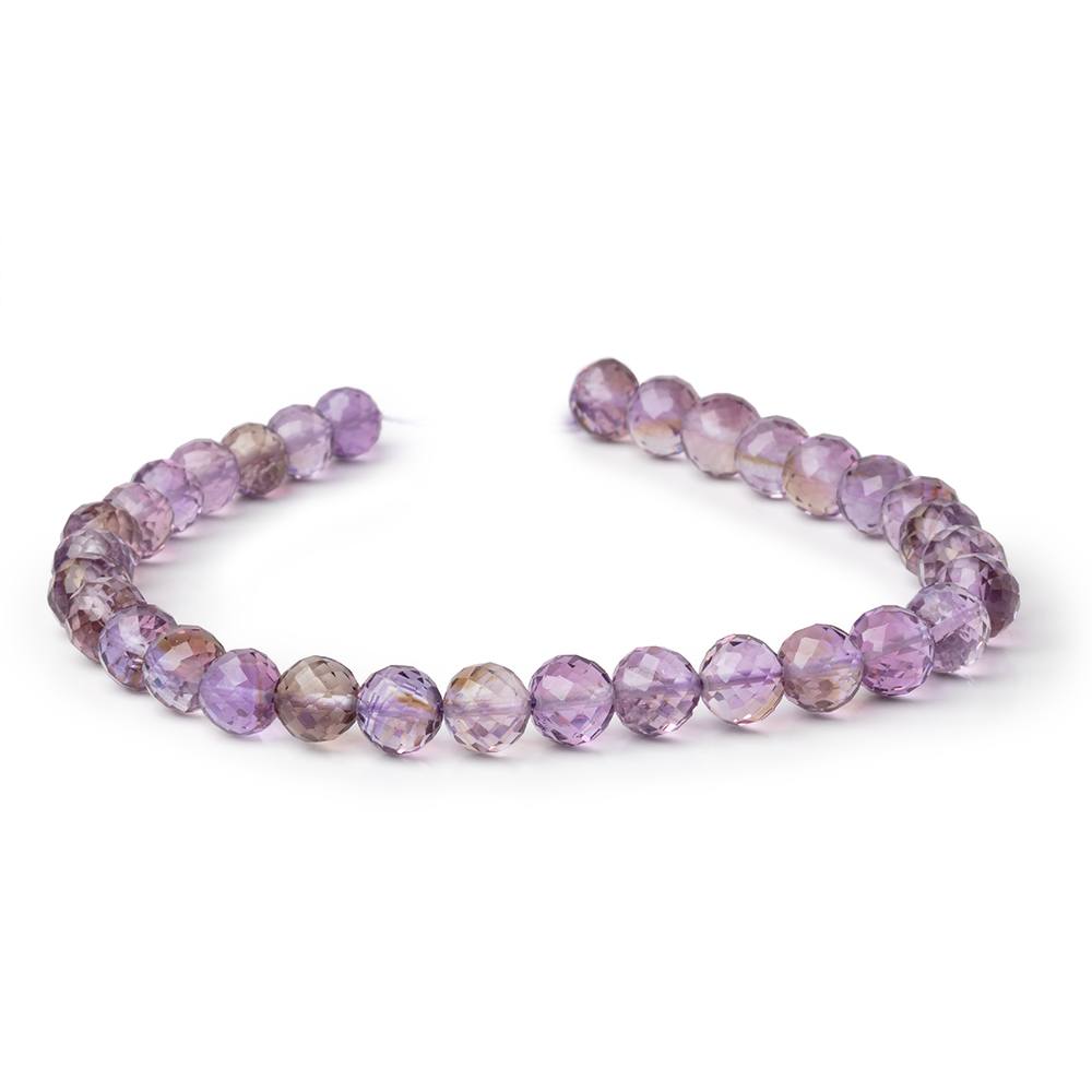 6.5mm Bolivian Ametrine Faceted Round Beads 8 inch 32 pieces - Beadsofcambay.com