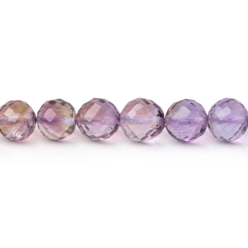 6.5mm Bolivian Ametrine Faceted Round Beads 8 inch 32 pieces - Beadsofcambay.com