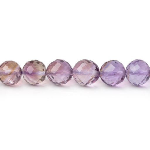 6.5mm Bolivian Ametrine Faceted Round Beads 8 inch 32 pieces - Beadsofcambay.com