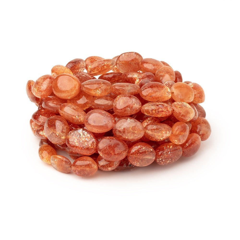 6.5x5 - 12x10mm Sunstone Plain Nugget Beads 16 inch 39 pieces AA - Beadsofcambay.com