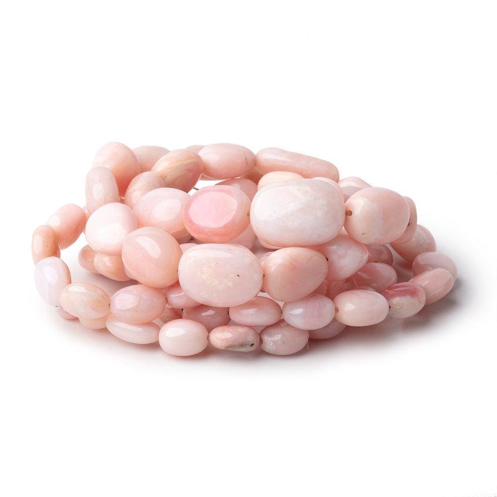 6x4-16x13mm Pink Peruvian Opal Plain Nugget Beads 17 inch 36 pieces - Beadsofcambay.com