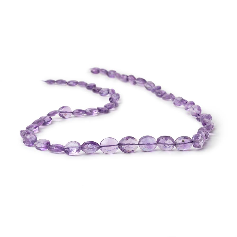 6x5 - 10x8mm Amethyst Faceted Oval Beads 15.5 inch 52 pieces - Beadsofcambay.com