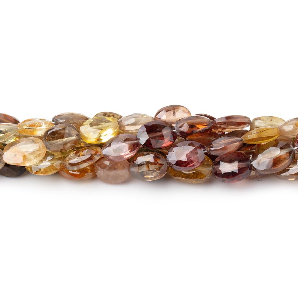 6x5 - 8x6mm Multi Color Golden Zircon Faceted Oval 16 inch 58 Beads AA - Beadsofcambay.com