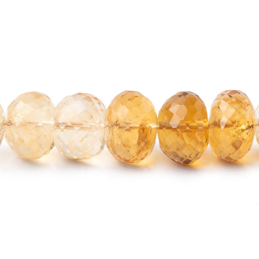 7 - 10mm Shaded Citrine Faceted Rondelle & Round 16 inch 52 Beads - Beadsofcambay.com