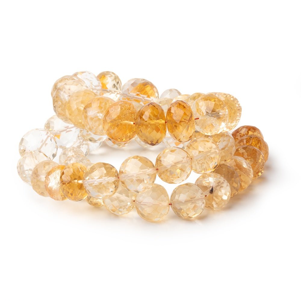 7 - 10mm Shaded Citrine Faceted Rondelle & Round 16 inch 52 Beads - Beadsofcambay.com