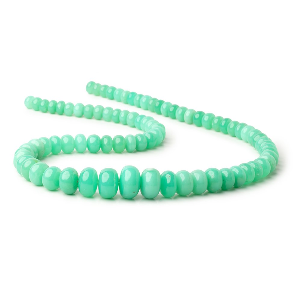 7.5 - 16mm Chrysoprase Plain Rondelle Beads 20 inch 81 pieces AAA - Beadsofcambay.com