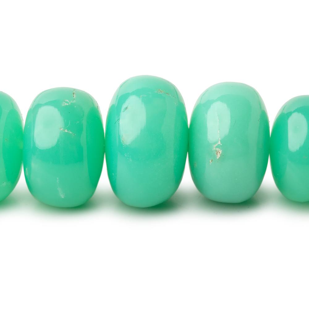 7.5 - 16mm Chrysoprase Plain Rondelle Beads 20 inch 81 pieces AAA - Beadsofcambay.com