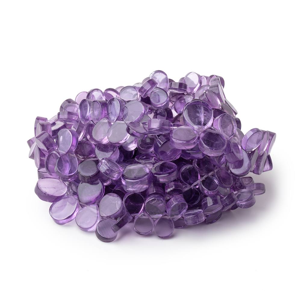 7x5 - 13x11mm Amethyst Plain Pear Beads 17.5 inch 128 pieces - Beadsofcambay.com