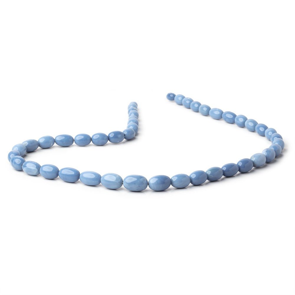 7x6-14x9mm Owyhee Blue Opal Plain Olive Beads 20 inch 45 pieces AA - Beadsofcambay.com