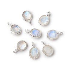 Silver Bezel Set Gemstone Focals