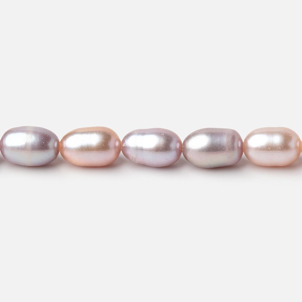 8 - 9mm Pastel Tri Color Oval Freshwater Pearls 15.5 inch 45 Beads - Beadsofcambay.com