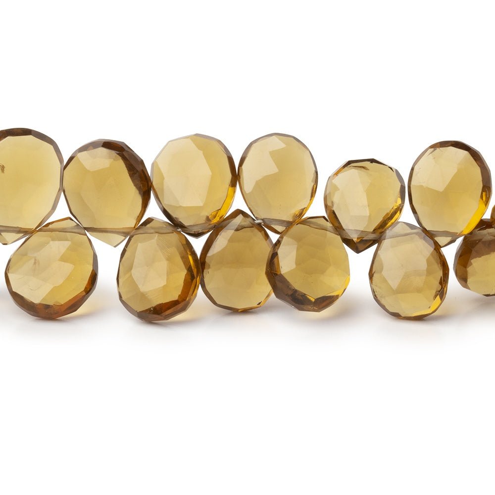 8x6 - 11x9mm Whiskey Quartz Faceted Pear 14.5 inch 106 Beads AA - Beadsofcambay.com