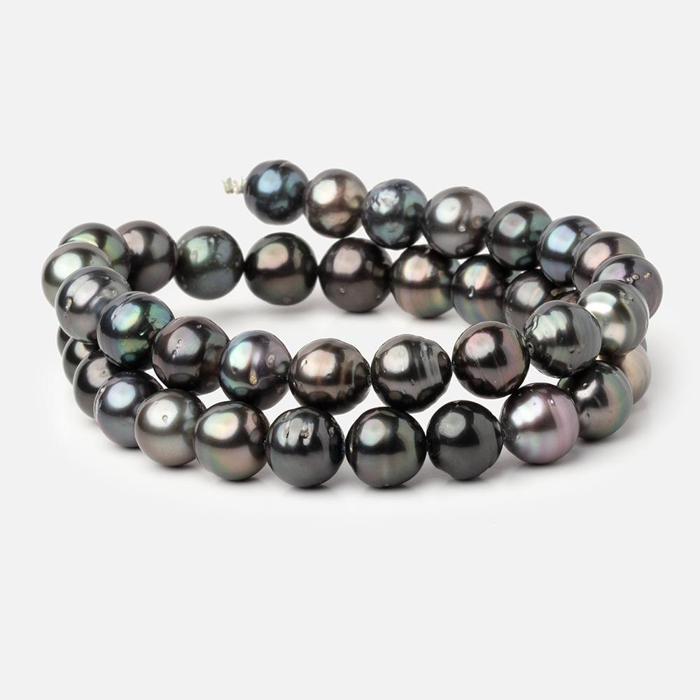 9 - 10mm Tahitian Saltwater Pearl Beads 16 inch 42 pieces AA - Beadsofcambay.com