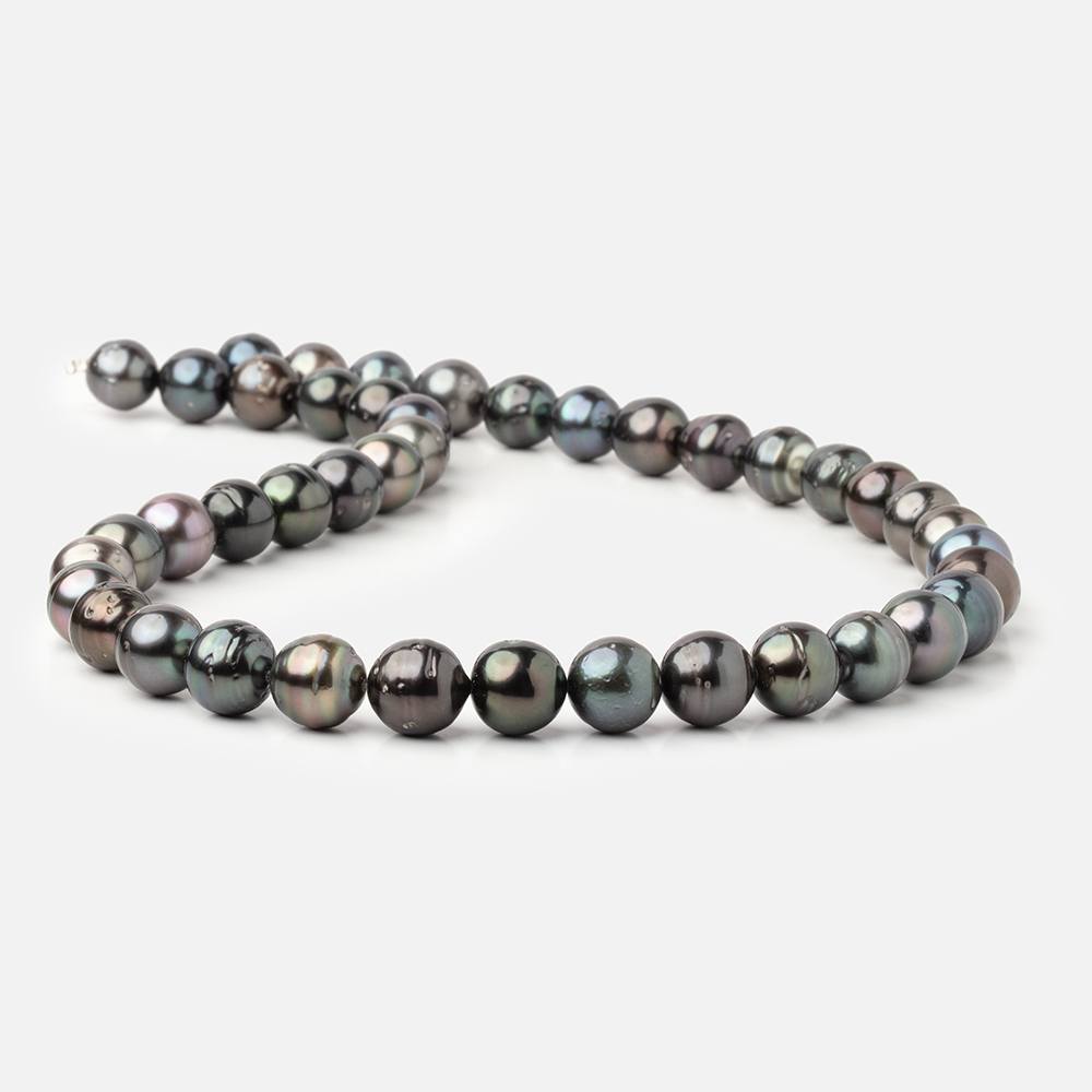 9 - 10mm Tahitian Saltwater Pearl Beads 16 inch 42 pieces AA - Beadsofcambay.com