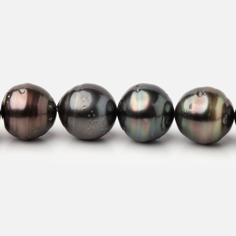 9 - 10mm Tahitian Saltwater Pearl Beads 16 inch 42 pieces AA - Beadsofcambay.com