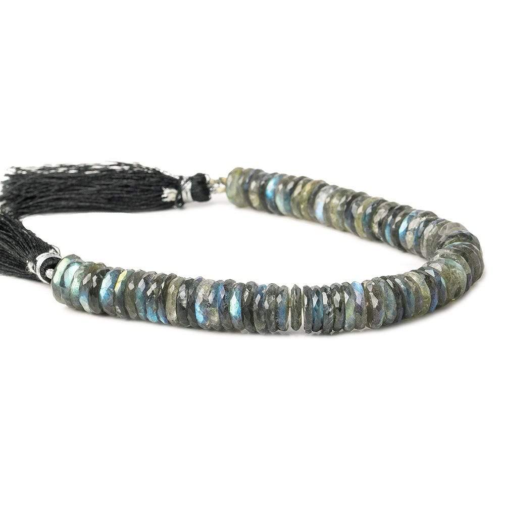 10-11.5mm Labradorite faceted heshi beads 7.25 inches 74 pieces - Beadsofcambay.com