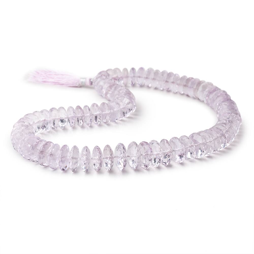 10-13mm Pink Amethyst German Faceted Rondelle Beads 14 inch 80 pieces AAA - Beadsofcambay.com