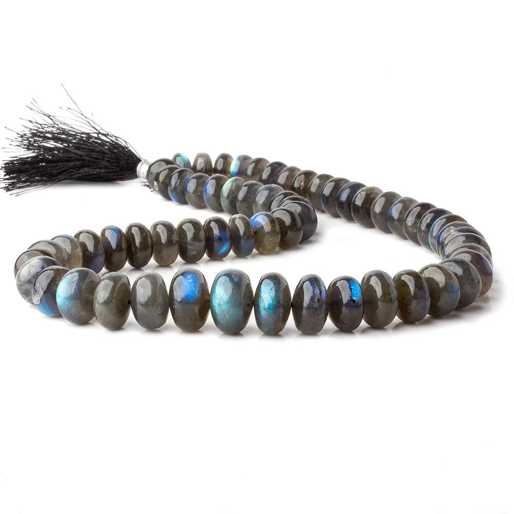 10-15mm Labradorite plain rondelle beads 17 inch 58 pieces AA - Beadsofcambay.com