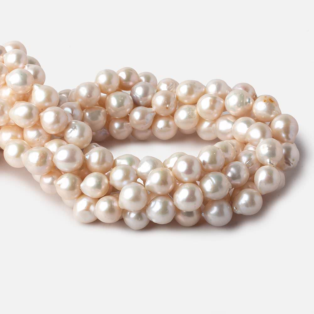 10x11-11x12mm Cream White Baroque Freshwater Pearls 16 inch 33 pieces A grade - Beadsofcambay.com