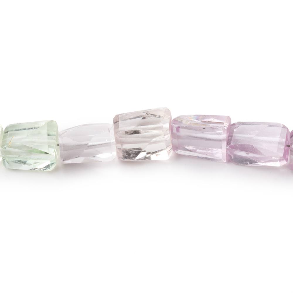 10x7-11x7mm Kunzite and Hiddenite Faceted Nugget Beads 8 inch 20 pieces - Beadsofcambay.com