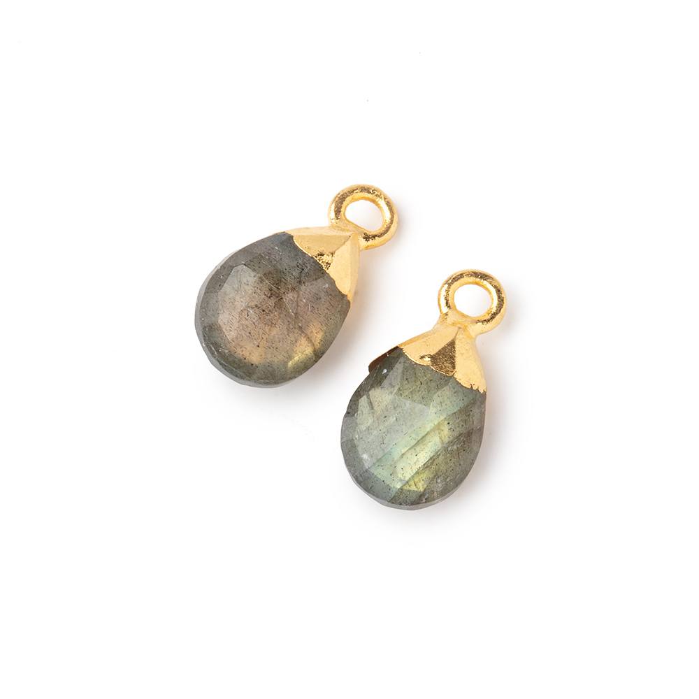 Grapolite faceted drop popular and Labrodolite on 14 Karat gold.