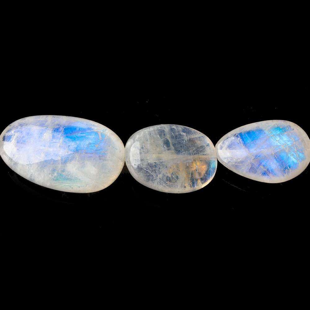 11x8-26x15mm Rainbow Moonstone Plain Nugget Beads 18 inches 33 pcs AAA - Beadsofcambay.com