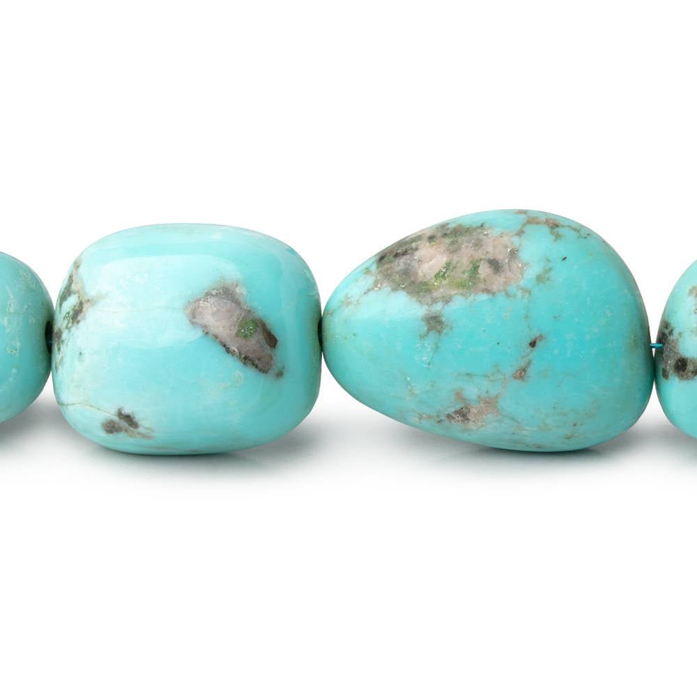 Natural Turquoise 12x10mm Oval Bead 8 Strand