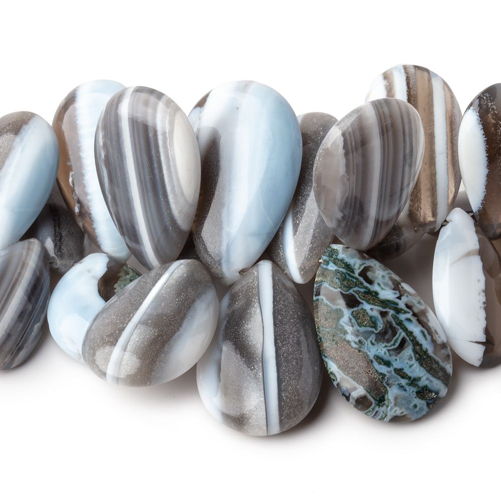 Grey horn nuggets natural beads - Beads and Pieces