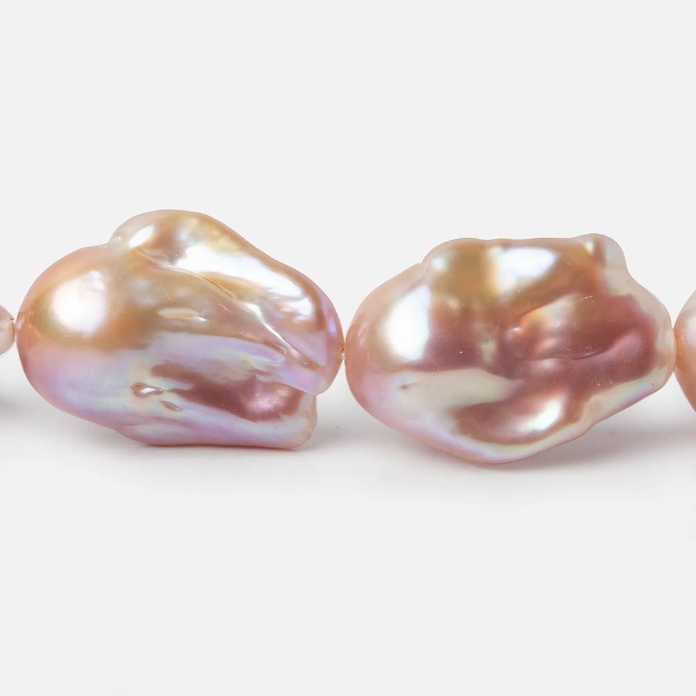 13-15mm Tonal Blush Pink Ultra Baroque Freshwater Pearls 16.5 inch 16 pieces AA 0.8mm drill hole - Beadsofcambay.com