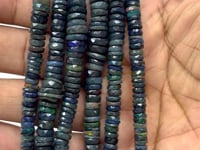 Beadsofcambay 5-8mm Ethiopian Wollo Black Opal Faceted Heshi Beads 16 inch 206 pieces AA View 1