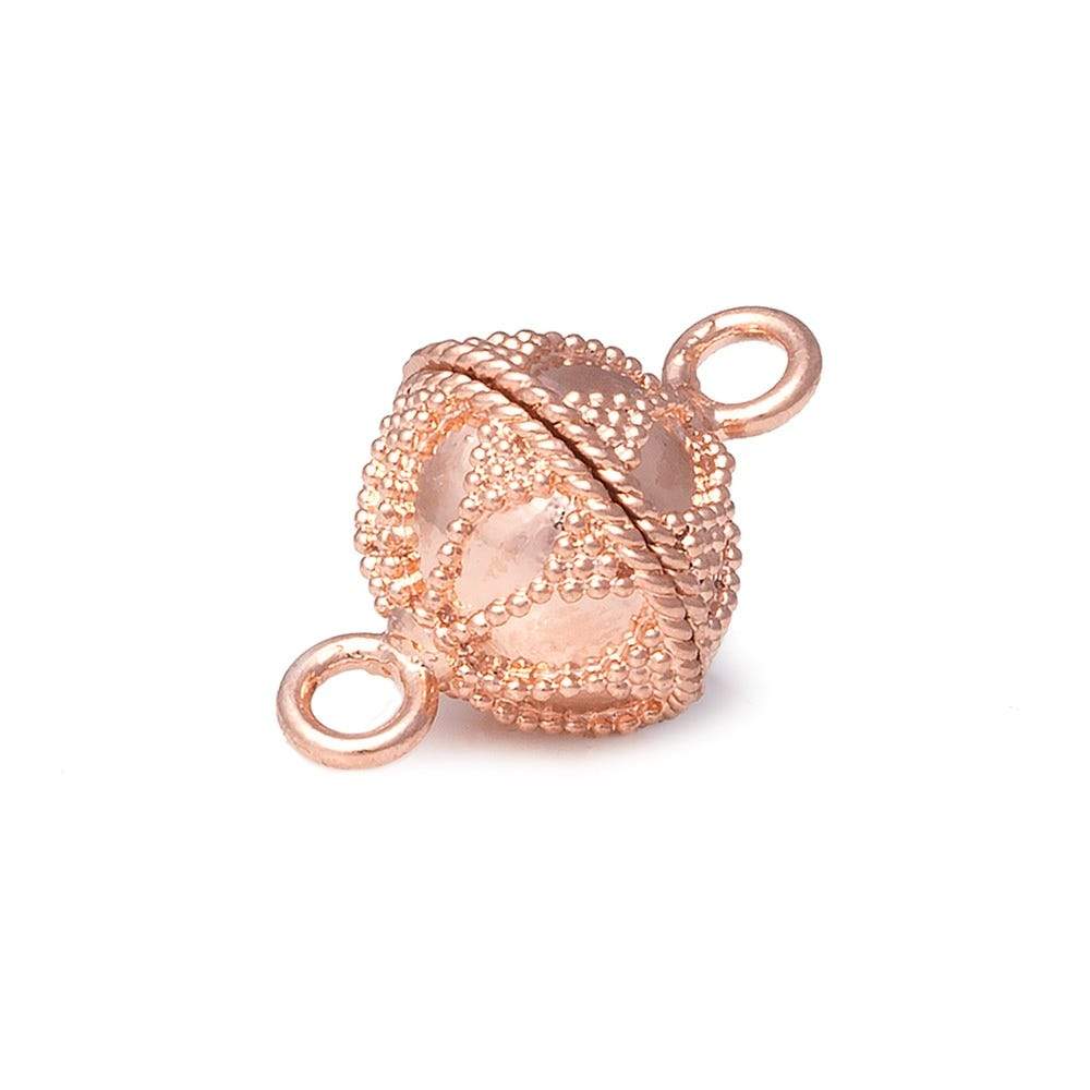 14mm Rose Gold Plated Persian Design Magnetic Clasp 1 Piece