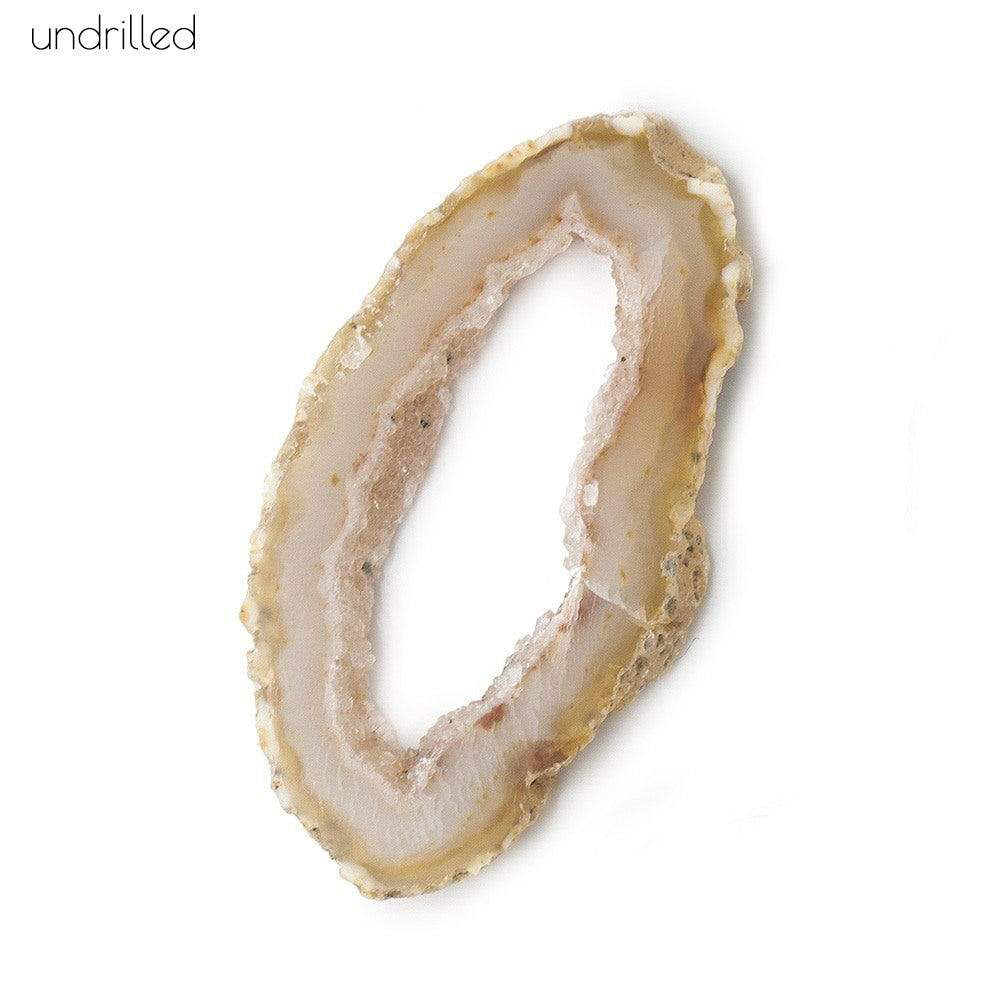 32x26mm Golden Chalcedony Occo Agate Slice Bead 1 piece - BeadsofCambay.com