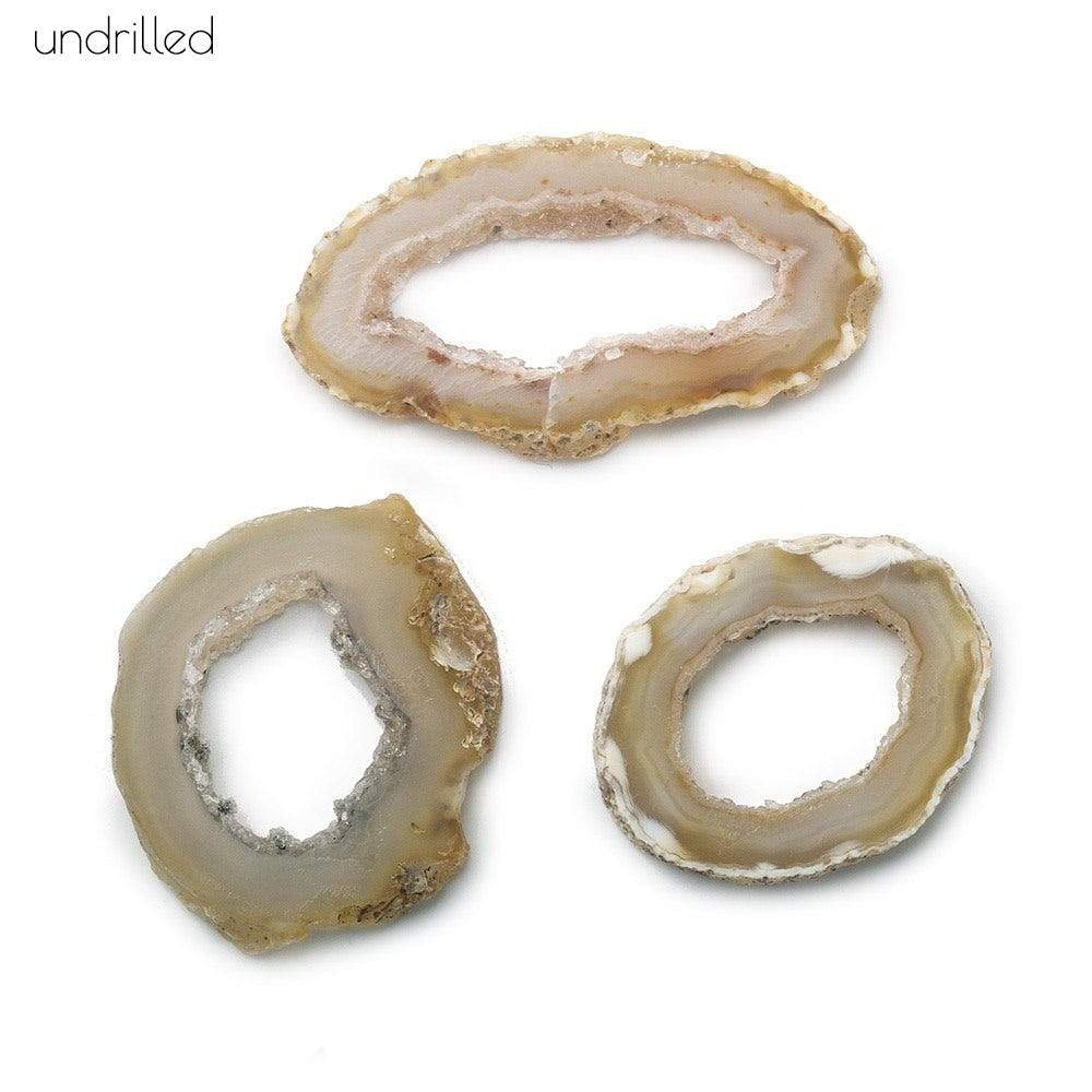 32x26mm Golden Chalcedony Occo Agate Slice Bead 1 piece - BeadsofCambay.com