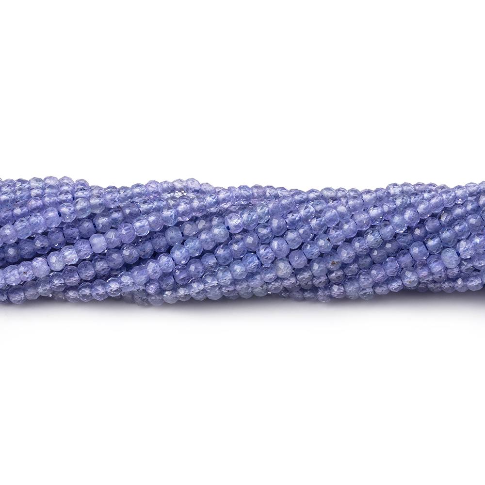 Top Quality Natural Tanzanite Faceted Rondelle Beads, 3 to 6 mm Beads, 111 Carat, 20 Inches, Crystal factory Blue Beads for Jewelry Making, Tanzania