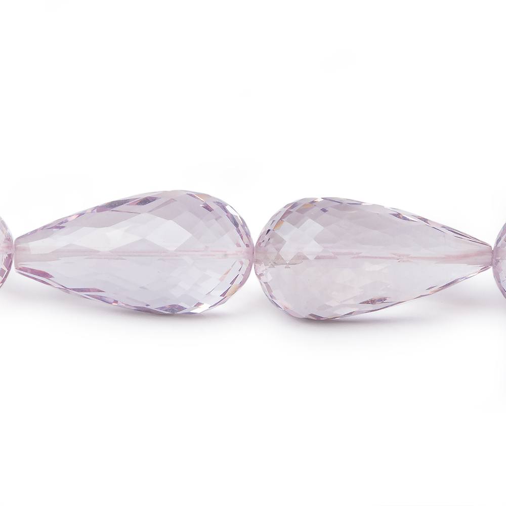 23x11-25x13mm Pink Amethyst Straight Drilled Tear Drops 14 inch 15 Beads - Beadsofcambay.com