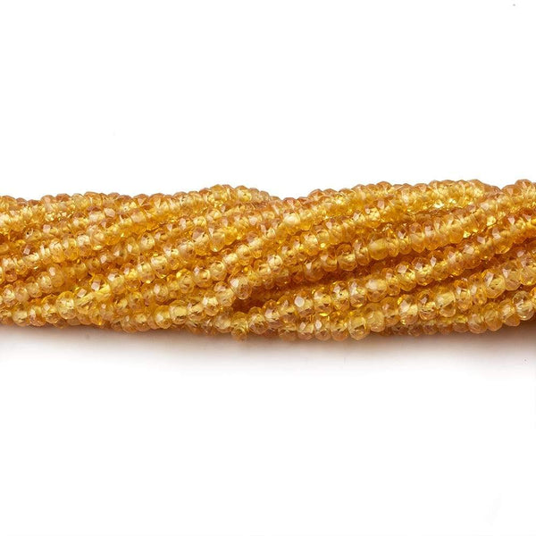 Orange Sapphire outlet 2.5-3.5mm Faceted Rondelle Beads