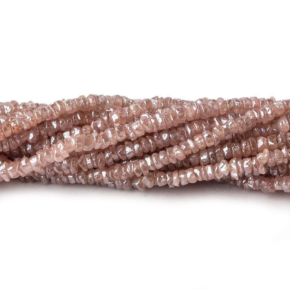 2.5-3mm Metallic Pink Topaz Faceted Rondelle Beads 250 beads 16 inch - Beadsofcambay.com