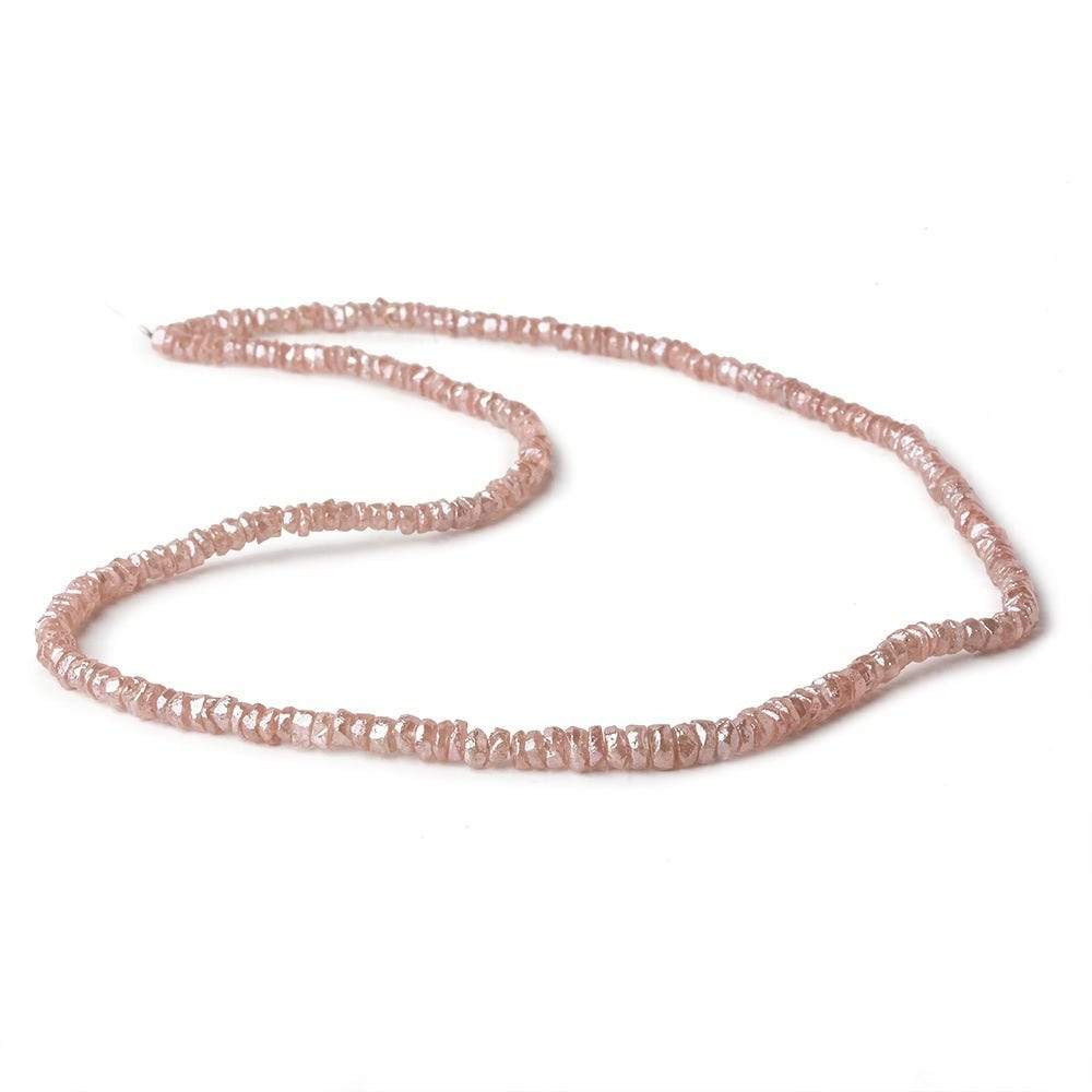 2.5-3mm Metallic Pink Topaz Faceted Rondelle Beads 250 beads 16 inch - Beadsofcambay.com