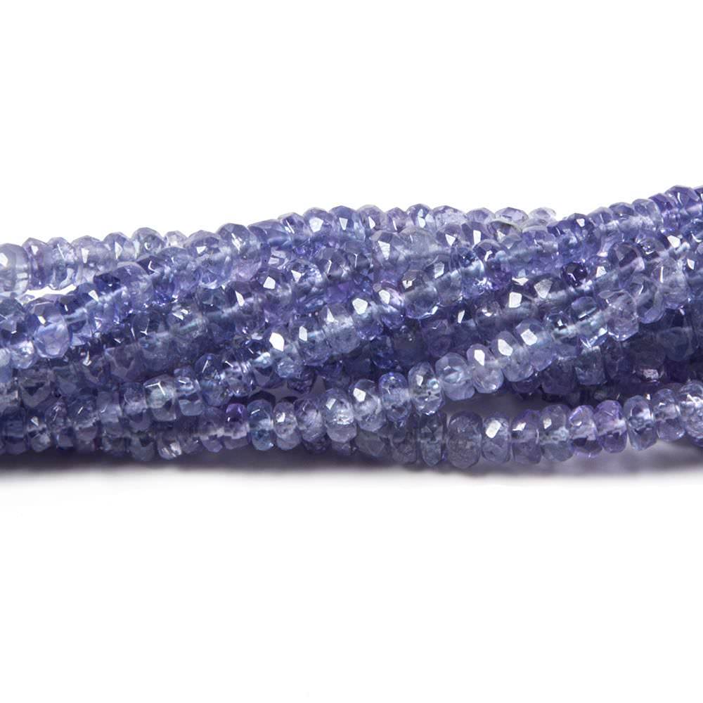 2.5-3mm Tanzanite Beads Faceted Rondelle 14.75 inch 222 pieces - Beadsofcambay.com