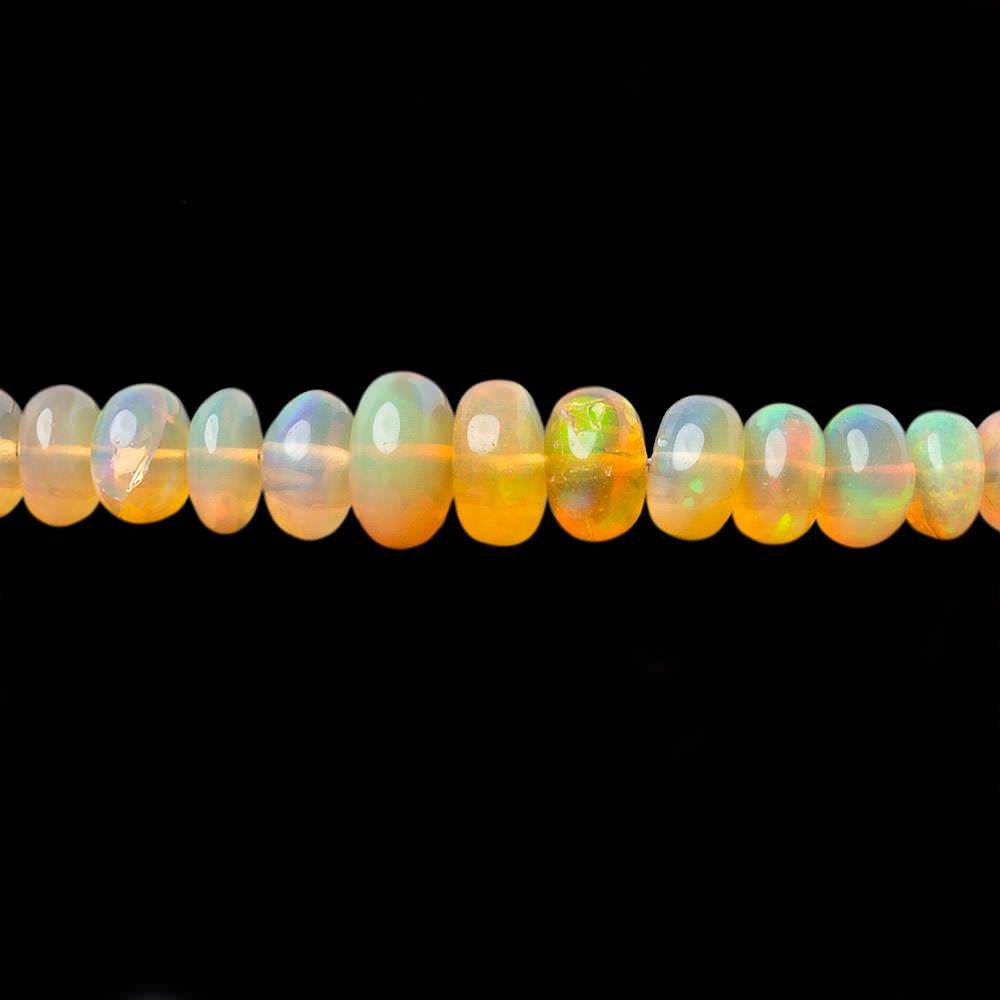 2.5-4.5mm Golden Ethiopian Opal Plain Rondelle Beads 16 inch 210 pieces - Beadsofcambay.com