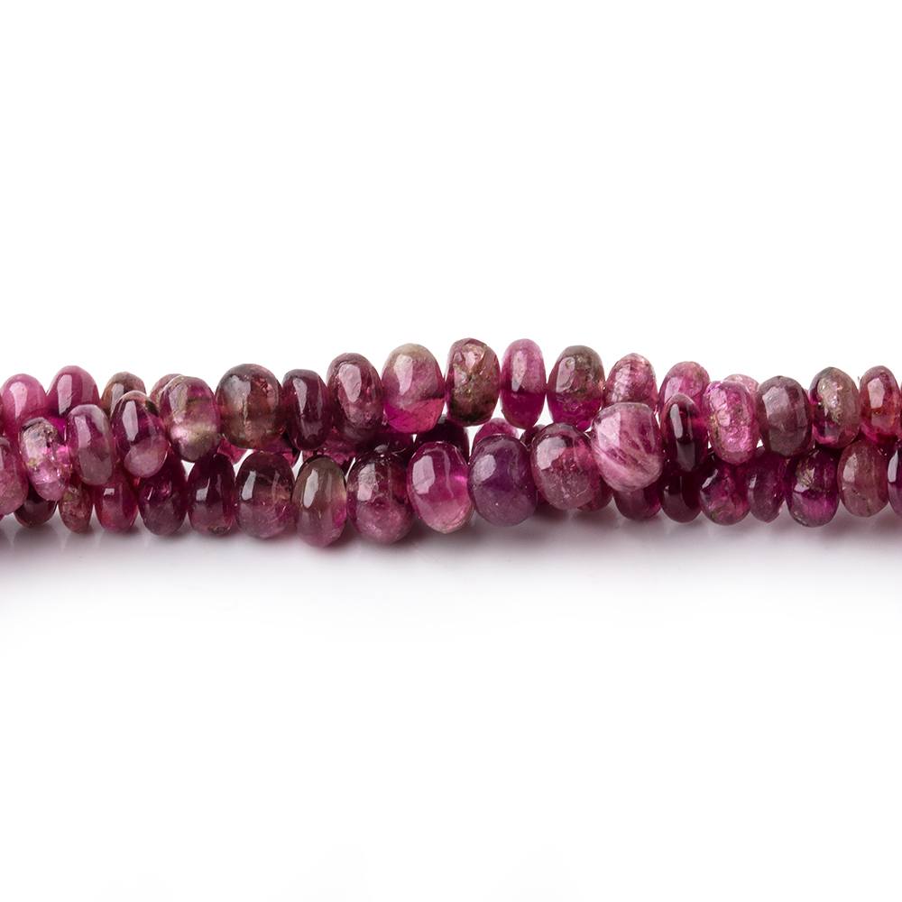 2.5-4mm Pink Tourmaline Plain Rondelles 18 inch 220 Beads - Beadsofcambay.com