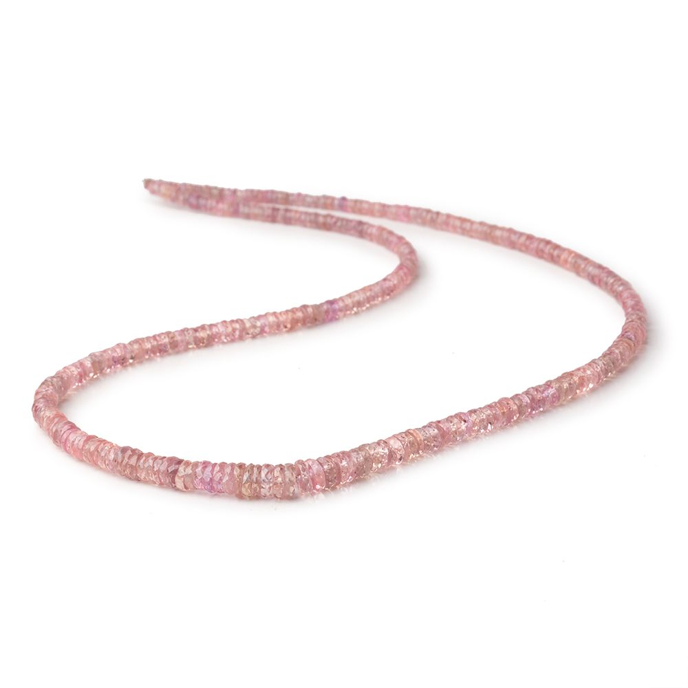 2.5-5mm Grapefruit Pink Sapphire Faceted Heshi Beads 17.5 inch 340 pieces AAA - Beadsofcambay.com