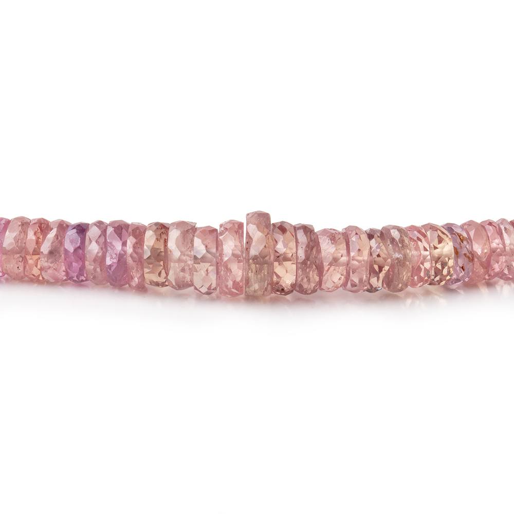 2.5-5mm Grapefruit Pink Sapphire Faceted Heshi Beads 17.5 inch 340 pieces AAA - Beadsofcambay.com