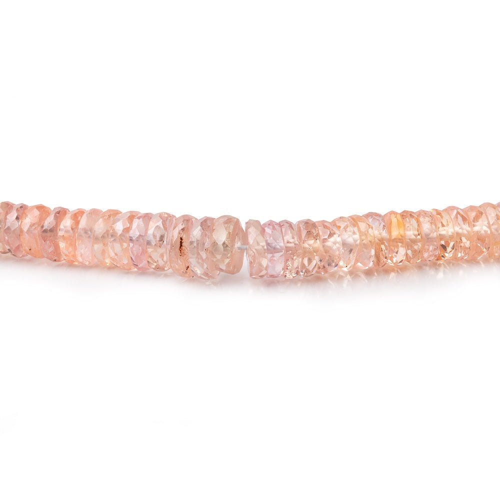 2.5-5mm Peach Sapphire Faceted Heshi Beads 17 inch 356 pieces AAA - Beadsofcambay.com