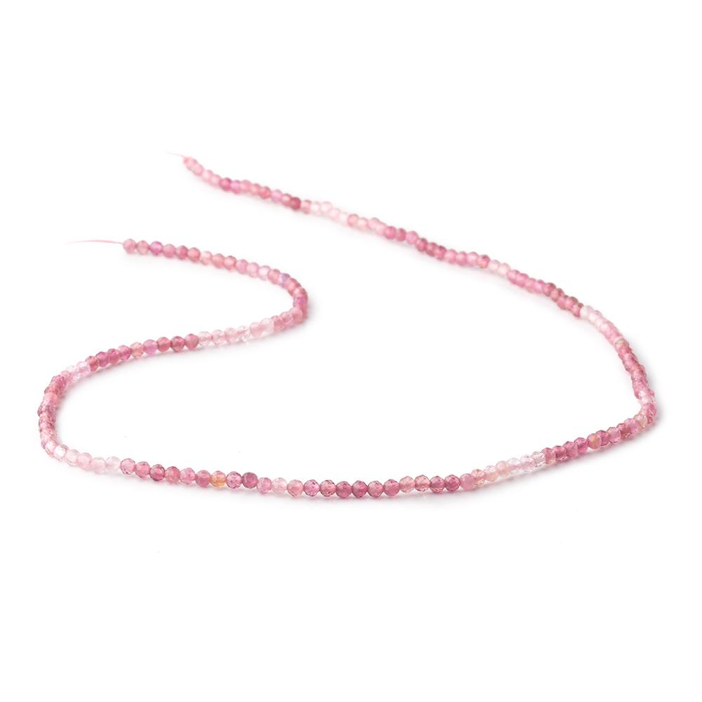 2.5mm Pink Tourmaline Micro Faceted Round Beads 15.25 inch 158 pieces AAA - Beadsofcambay.com