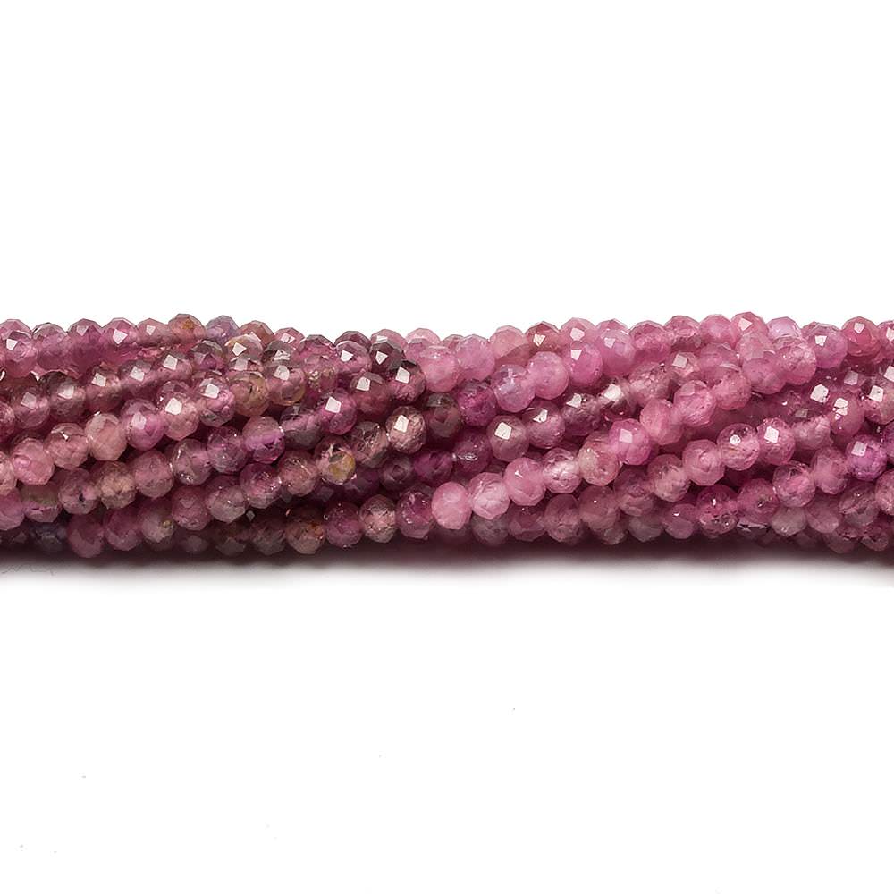 AAA+ Quality Rubellite Faceted Rondelle Beads Pink Tourmaline Beads Rubellite Rondelle beads Rubellite Deep order Color Tourmaline faceted