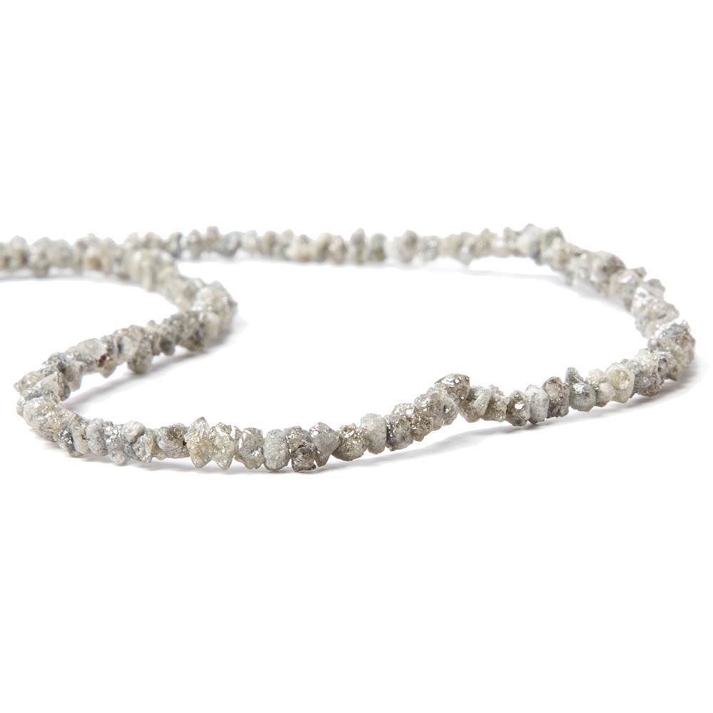 3-4mm Champagne Raw Diamond Unfaceted Nugget Beads - Beadsofcambay.com