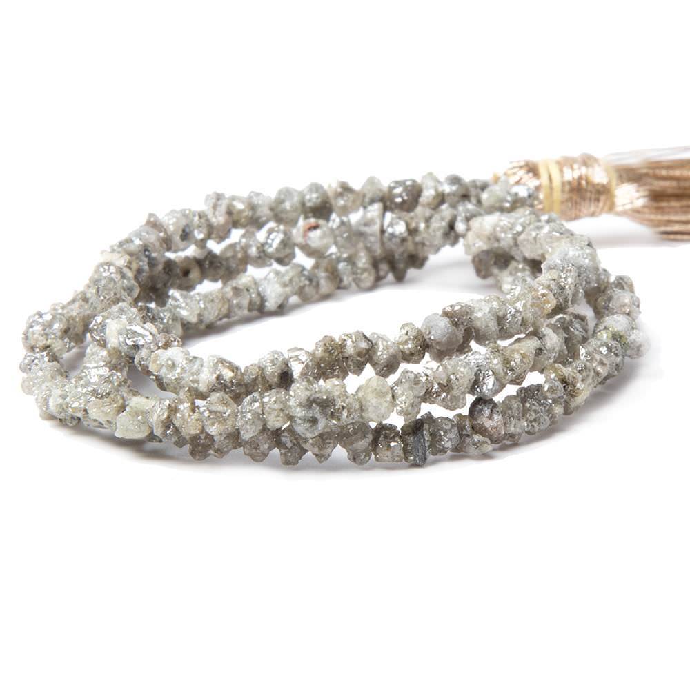 3-4mm Champagne Raw Diamond Unfaceted Nugget Beads - Beadsofcambay.com