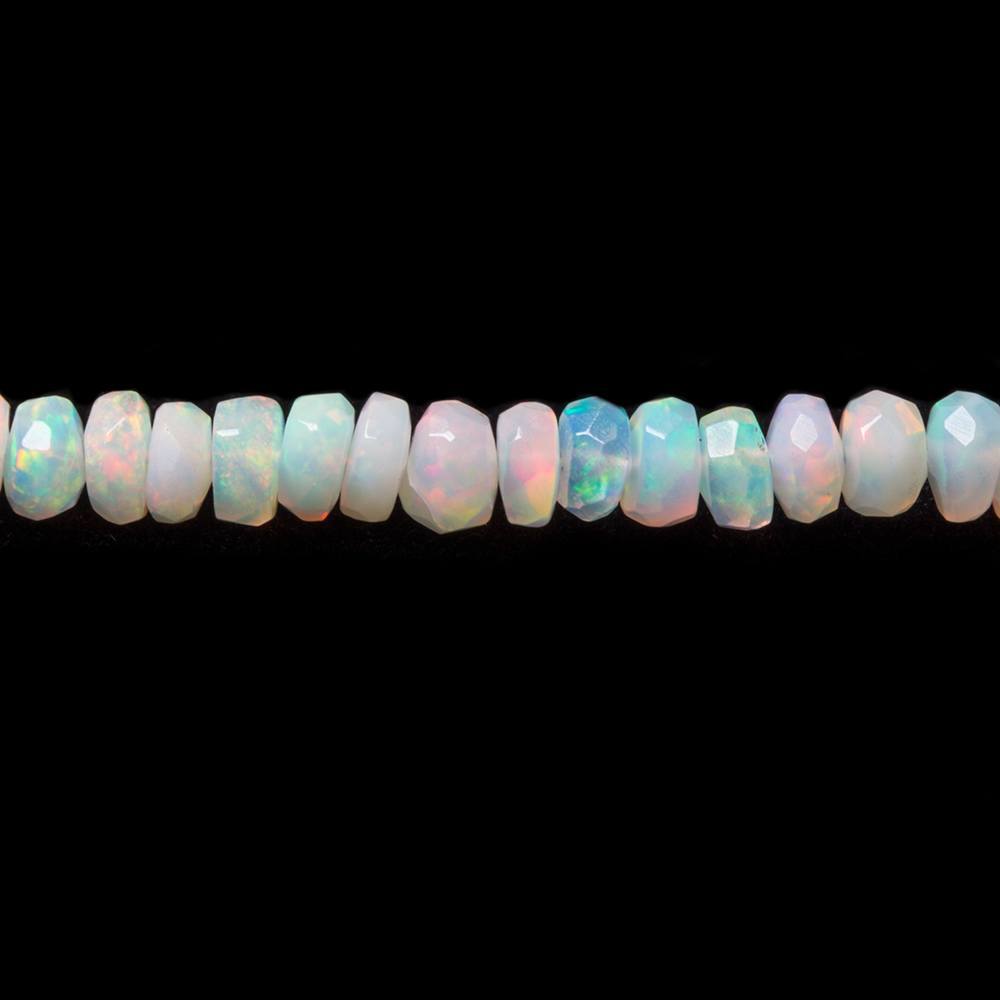 3 - 4mm Ethiopian Opal Faceted Rondelle Beads 15 inch 172 pieces - Beadsofcambay.com