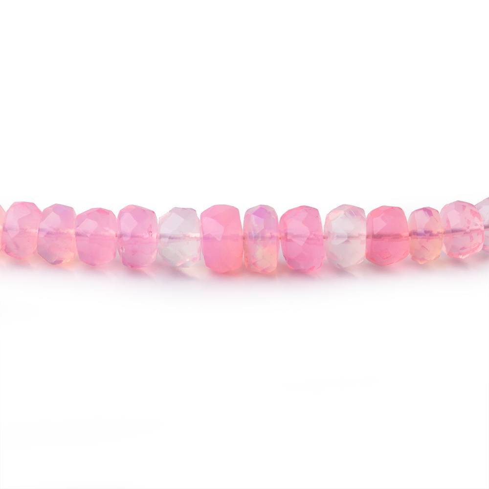 3-5mm Pink Ethiopian Opal Faceted Rondelle Beads 16 inch 169 pieces - Beadsofcambay.com